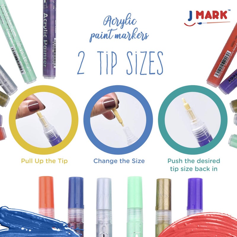 J MARK Premium Rock Painting Kit - Acrylic Paint Pens for Rock Painting, Glow in The Dark and More - Image 5