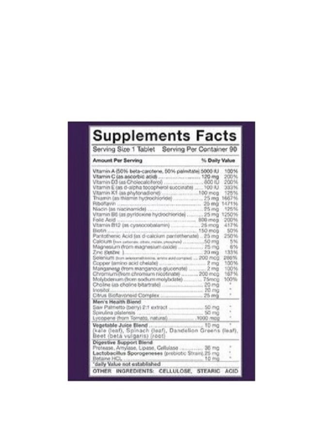 iRemedies IRemedies iMan Mutivitamins 90 Vegan Tablets  - Image 2