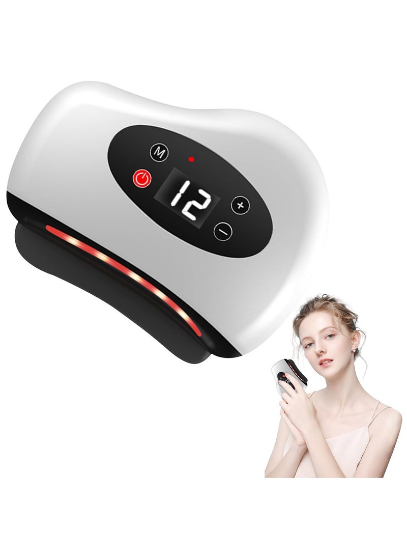 DubaiGallery Gua Sha Facial Tools, Electric Gua Sha Plate, Neck Face Firming Wrinkle Removal Tool Double Chin Reducer Vibration Massager 9 Gear Massage for Arms Face Neck Shoulders Legs  - Image 2