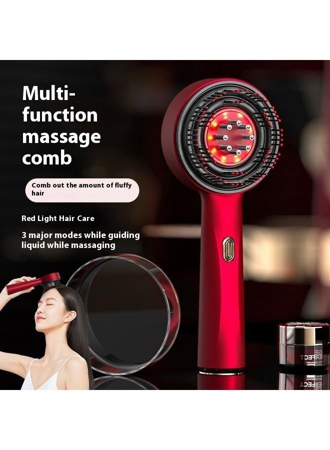 3 in 1 Hair Oil Applicator,Head Massager Scalp,Scalp Massager Hair Growth,Electric Scalp Massager Brush,Ipx7 Waterproof,Hair Scrubber Scalp Massage Tool for Home and Travel Use,Gift,Red - Image 2