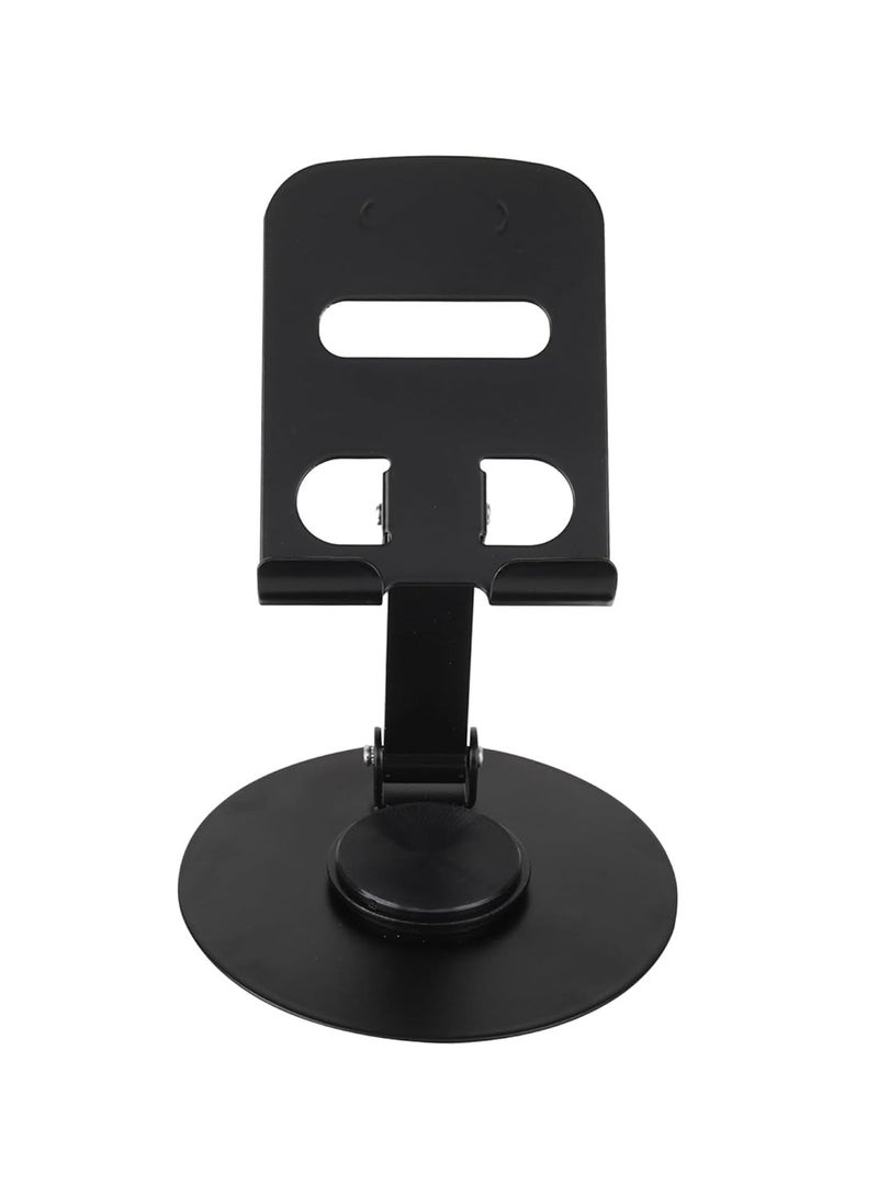 Mobile Stand & Tablet Stand, Foldable & 360° Rotatable Mobile Stand for Table, Multiple Height & Angle Adjustments, Stable Metalic Round Base Weight of Any Phone or Tablet - Image 3