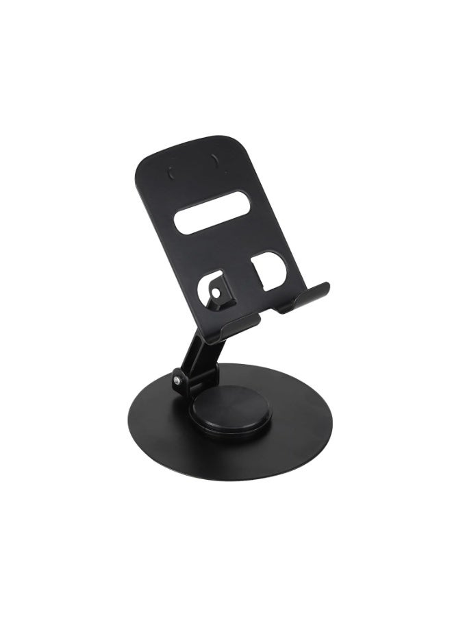 Mobile Stand & Tablet Stand, Foldable & 360° Rotatable Mobile Stand for Table, Multiple Height & Angle Adjustments, Stable Metalic Round Base Weight of Any Phone or Tablet - Image 4