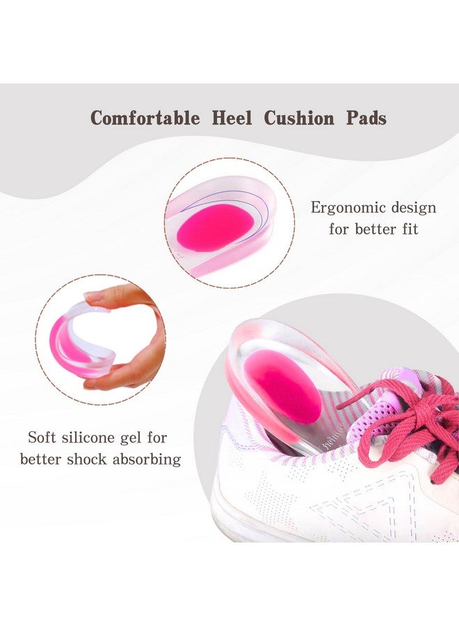 EACOZY Heel Cups, Gel Plantar Fasciitis Inserts, 4Pcs Heel Insoles For Heel Spurs, Achilles Pain, Shock Absorbing And Heel Support, Fits For Women Shoe Size 4.58.5 - Image 3