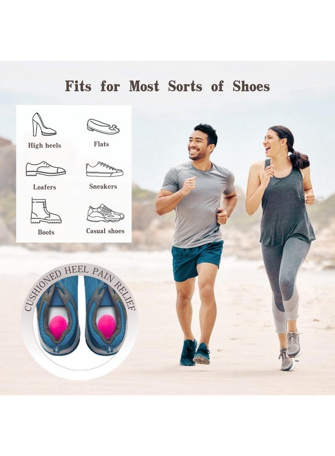 EACOZY Heel Cups, Gel Plantar Fasciitis Inserts, 4Pcs Heel Insoles For Heel Spurs, Achilles Pain, Shock Absorbing And Heel Support, Fits For Women Shoe Size 4.58.5 - Image 5