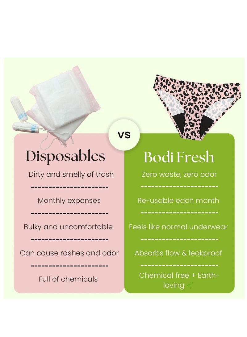 Bodi Fresh Everyday Seamless Period Underwear – Medium Flow – Invisible Fit, Absorbent, Leakproof – Reusable & Eco-Conscious Design - Image 2