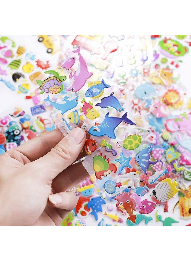 رويالز ملصقات رويالز ثلاثية الأبعاد منفوخة للأطفال، تصميمات متعددة، 300 ملصق، (20 ورقة)، ملصقات كرتونية منفوخة من البولي فينيل كلوريد، ملصقات لطيفة ومضحكة للأطفال على شكل هدايا ذاتية اللصق - Image 3