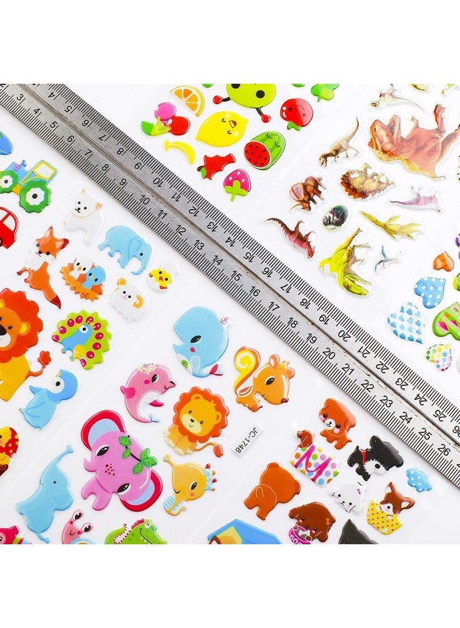 رويالز ملصقات رويالز ثلاثية الأبعاد منفوخة للأطفال، تصميمات متعددة، 300 ملصق، (20 ورقة)، ملصقات كرتونية منفوخة من البولي فينيل كلوريد، ملصقات لطيفة ومضحكة للأطفال على شكل هدايا ذاتية اللصق - Image 2