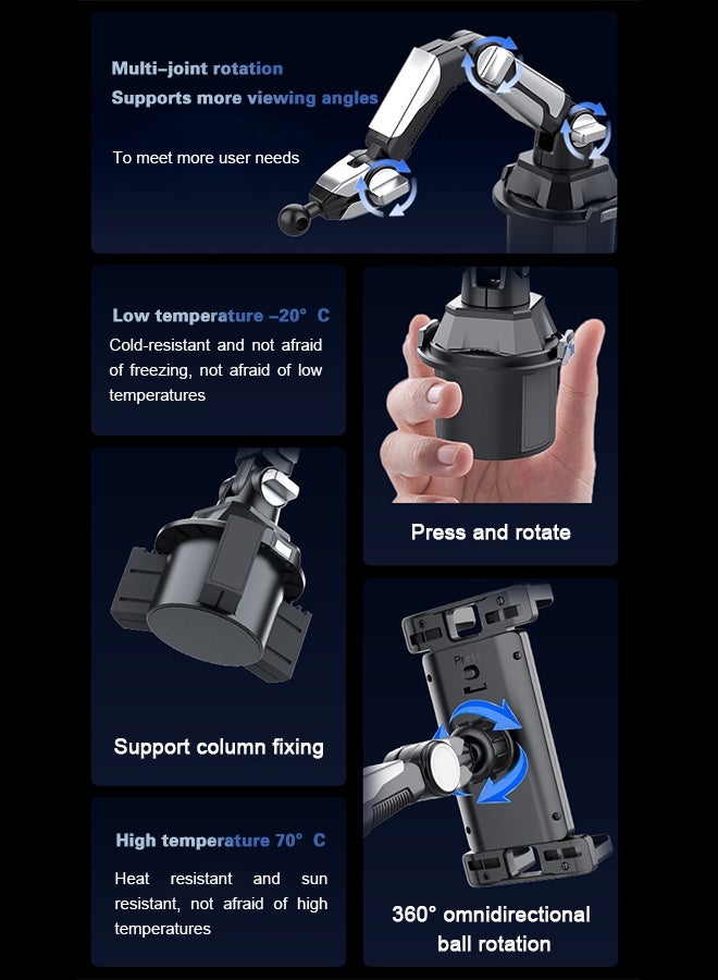 Car 2-1 Mobile Phone Holder Tablet ipad Holder Mount Vertical Horizontal Rotation Universal Mount - Image 3