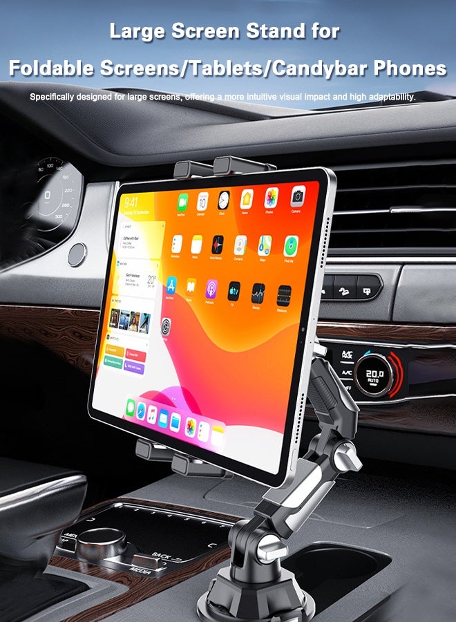 Car 2-1 Mobile Phone Holder Tablet ipad Holder Mount Vertical Horizontal Rotation Universal Mount - Image 4