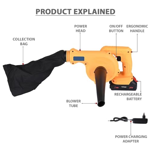 XENGVA Handheld Electric Portable Air Blower,Multipurpose Air Blower,Lightweight,Multifunctional Blower Gardening Works Computer Car Cleaning Corner Home Blower Machine Highly Useful for Clearing Dust (1) - Image 5