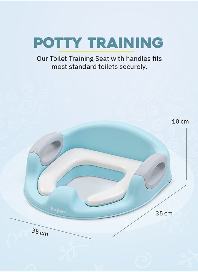 BAYBEE Milano Western Baby Potty Training Seat With Handle, Cushion Seat 1 To 5 Years Blue  - Image 3