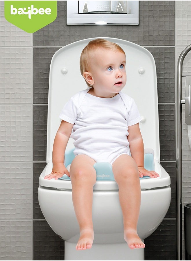 BAYBEE Milano Western Baby Potty Training Seat With Handle, Cushion Seat 1 To 5 Years Blue  - Image 2