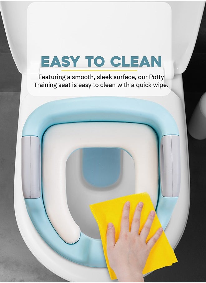 Milano Western Baby Potty Training Seat With Handle, Cushion Seat 1 To 5 Years Blue