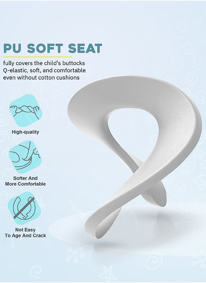 BAYBEE Milano Western Baby Potty Training Seat With Handle, Cushion Seat 1 To 5 Years Blue  - Image 4
