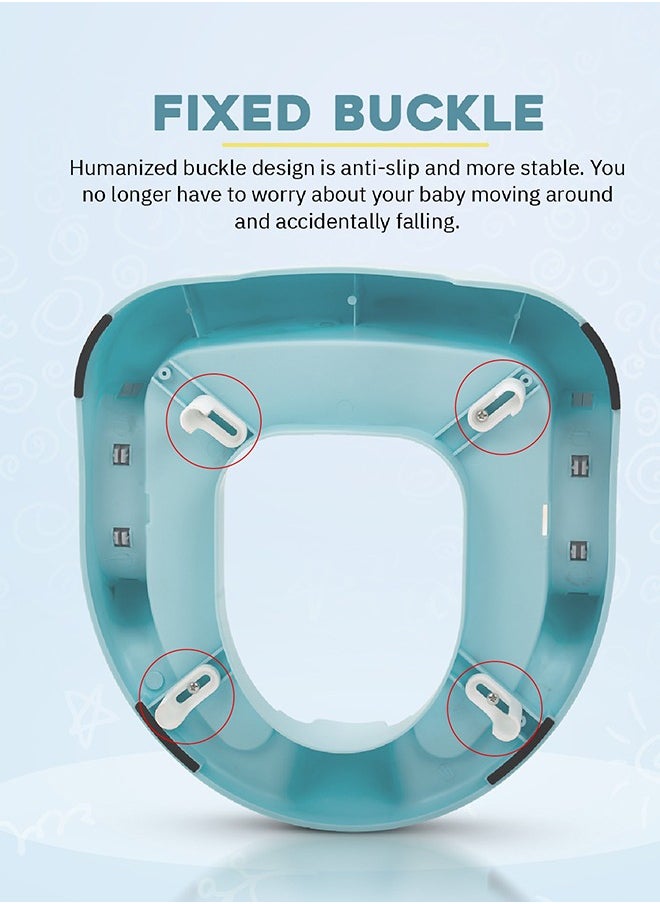 Milano Western Baby Potty Training Seat With Handle, Cushion Seat 1 To 5 Years Blue