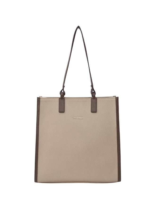Lino Perros Monroe Beige Tote Bag - Image 1