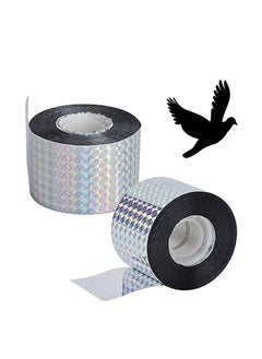 2 Pack Bird Scare Tapes Repellent Deterrent Reflective Device Double Sided Ribbonfor Home Garden and Total Flash Tape Keep Pigeons Ducks Crows