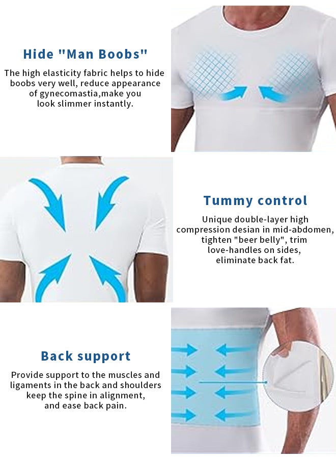 RATSAW Men's Body Slimming Shaper Compression Shirt for Fitness Shaping - Image 3