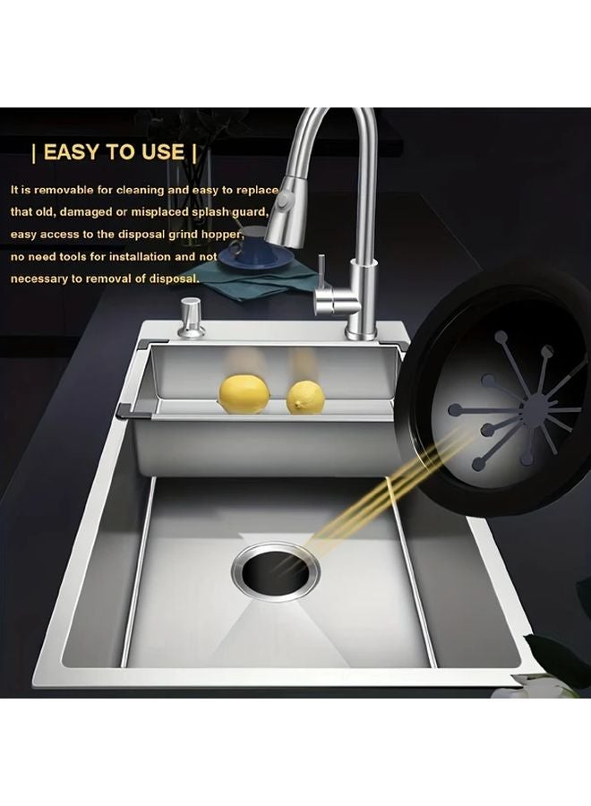 Garbage Disposal Lid 3 3 8 Inch Splash Guard Dishwasher Safe Black White - Image 5