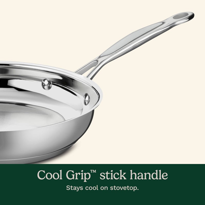 Cuisinart 10-Inch Open Skillet, Chef's Classic Stainless Steel Cookware Collection, 722-24 - Image 2