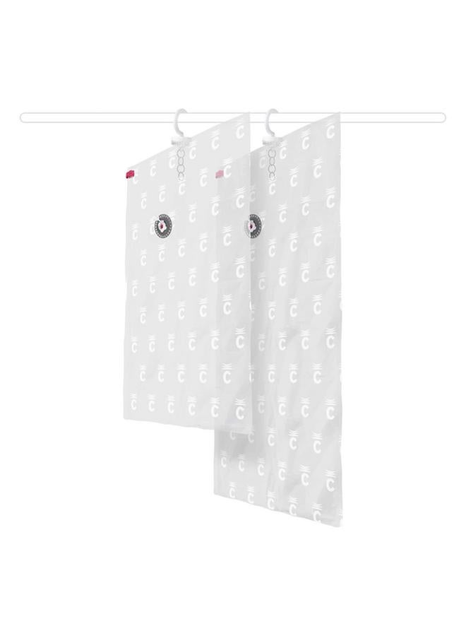 COMPACTOR 2-Piece Durable Airtight SpSaving Hanging Vacuum Storage Bag Set Clear - Image 1
