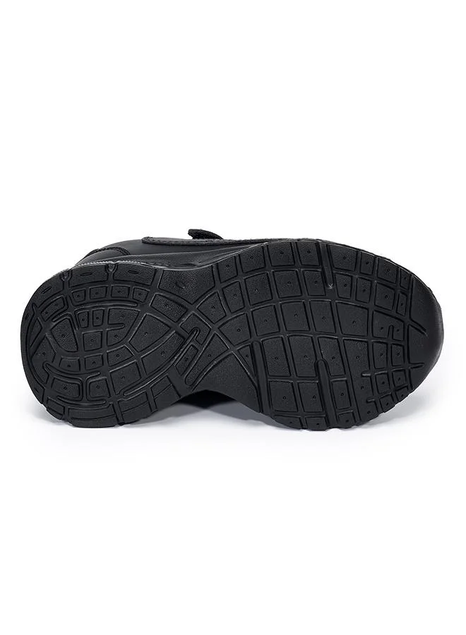 babyqlo Black School Sport Shoes with Velcro for Kids