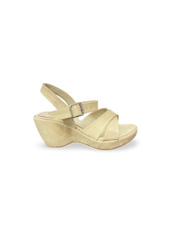 Vbranda Elegant Suede Wedge Sandal W-7-BEIGE  - Image 3