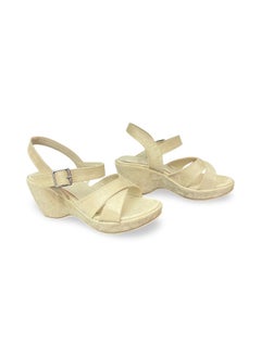 Vbranda Elegant Suede Wedge Sandal W-7-BEIGE  - Image 2