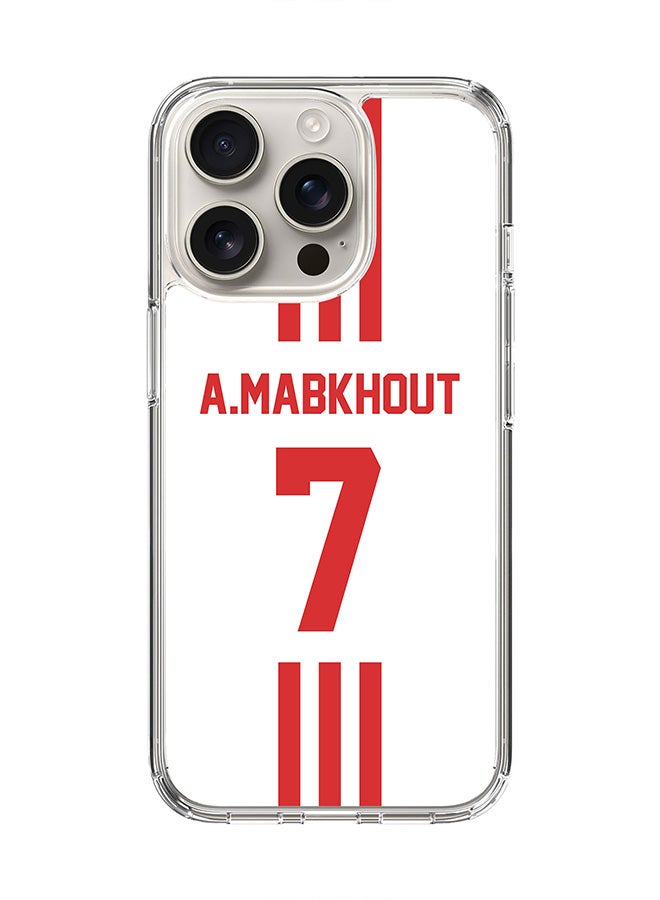 Stylizedd For iPhone 16 Pro Case [Compatible with MagSafe] Slim Magnetic cover Clear Phone Case - Football Team - UAE, A.Mabkhout - Image 1
