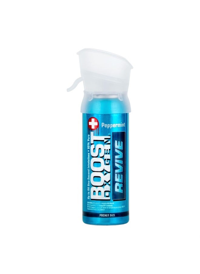 BOOST OXYGEN - Pocket Size Peppermint 3 Liter Canister | All-Natural Respiratory Support for Aerobic Recovery, Altitude, Performance and Health (3 Pack) - Image 1