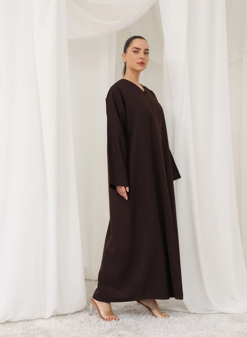 Nikias  Crepe Elegant Abaya With One pleats Both Sides for Women | Best Price UAE