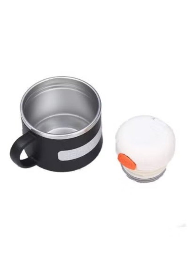 Happy Home - Stainless Steel Thermos Flask with Tea Infuser and Mug to Keep Hot Drinks for 12 Hours and Cold Drinks for 6 Hours 800ml with Brush - Grey - Image 1