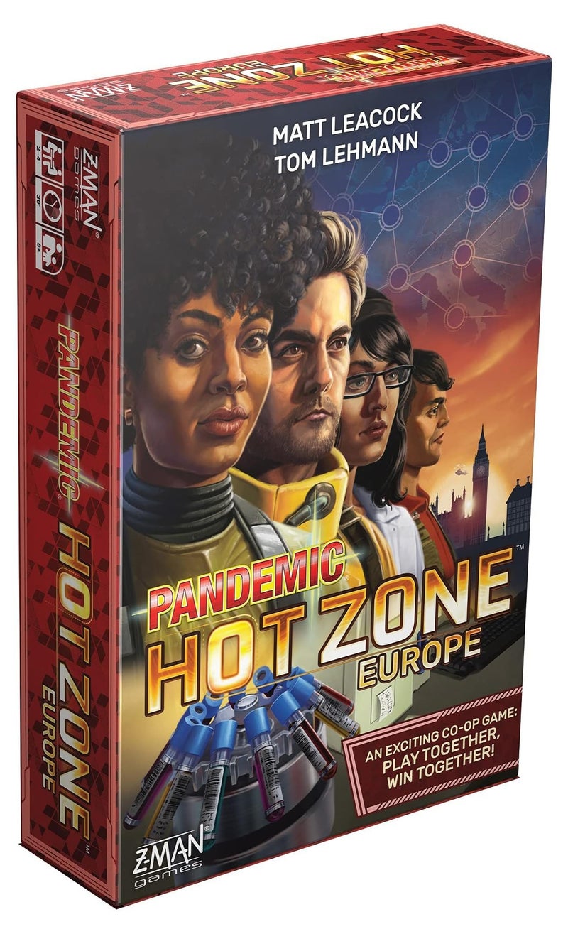 Z-Man Games Pandemic Hot Zone: Europe Board Game - Cooperative Disease-Fighting Adventure  Strategy Game For Kids And Adults  Ages 8+  2-4 Players  30 Minute Playtime  Made By Z-Man Games - Image 1