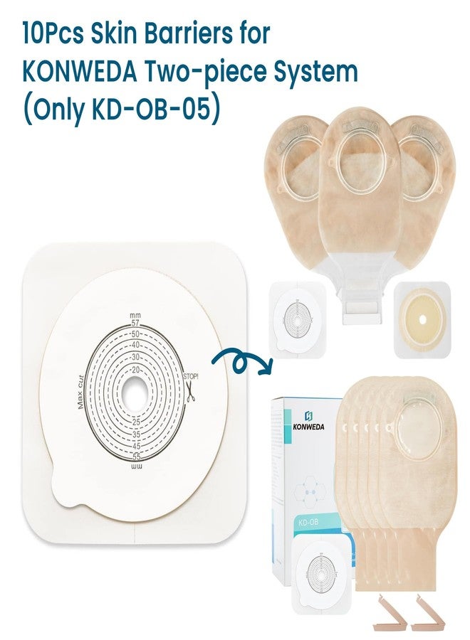 KONWEDA 10Pcs Adhesive Skin Barriers Wafer for KD-OB-05,KD-30-A. - Image 2