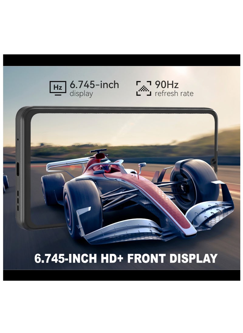 Cubot - A20 Smart Phone 6.745" HD+ Front/1.83" Rear Screen 90Hz Android 14 5100mAh Battery 4GB RAM 128GB ROM/1TB Octa Core 48MP Main Camera 4G Dual SIM Face ID/GPS-Black - Image 1