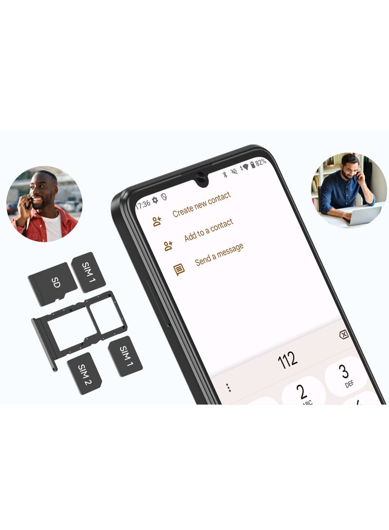 Cubot - A20 Smart Phone 6.745" HD+ Front/1.83" Rear Screen 90Hz Android 14 5100mAh Battery 4GB RAM 128GB ROM/1TB Octa Core 48MP Main Camera 4G Dual SIM Face ID/GPS-Black - Image 1