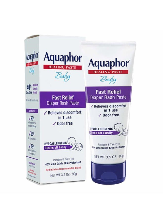 Aquaphor Baby Diaper Rash Paste - For Serious Diaper Rash and Flare-ups - 3.5 Oz. Tube  - Image 1