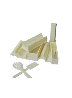 Y&D 10-Piece Sushi Maker DIY With Utensils Set Beige  - Image 1
