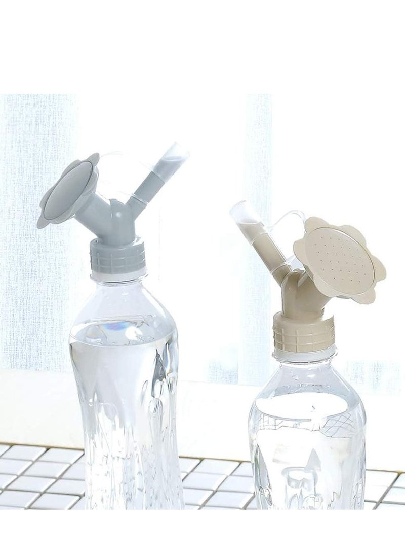 Generic 2 in 1 Bottle Cap Sprinkler Dual Head Bottle Watering Spout Double Ended Bottle Watering Nozzle Bonsai Watering Can Nozzle for Indoor Seedlings Plant Garden Tool  - Image 4