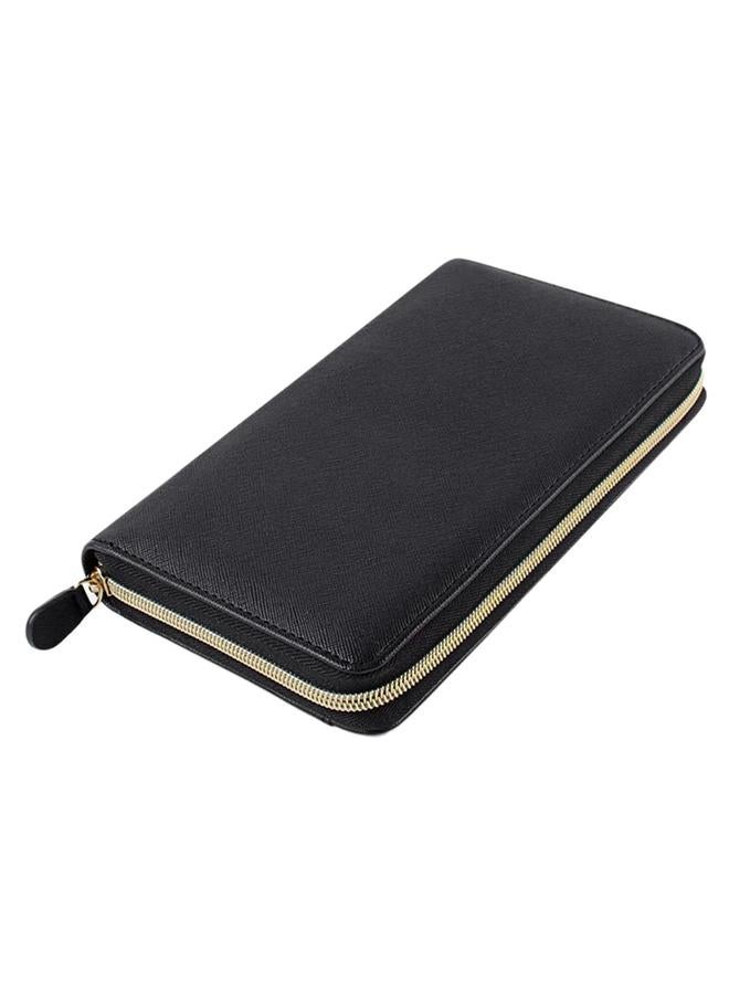Bluejw In Stock Cross-border A6 Binder Hand Book Zipper Bag Notebook Leather PU6 Hole Loose-leaf Book Cash Budget Book - Image 2