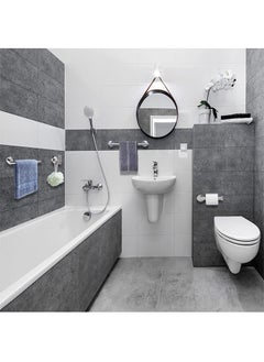 AGD 2pcs Stainless Steel Bathroom Towel Holder Modern Durable Durable Bathroom Accessories Towel Holder Organizer, 55cm (Silver)  - Image 2