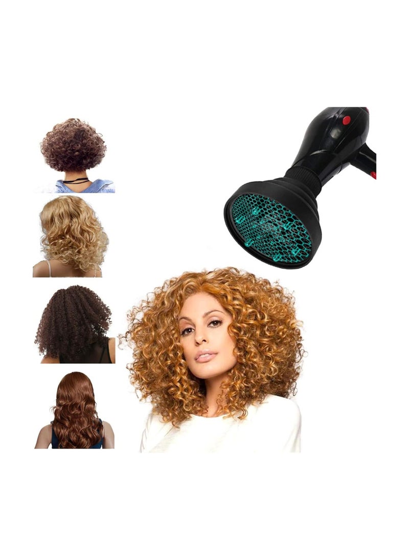 Bukela - Universal Collapsible Hair Dryer Diffuser,  Lightweight Foldable Portable Travel Folding Design Fit Most of Blow Dryers,  Salon Grade Tool Attachment for Curly or Wavy, Black - Image 1