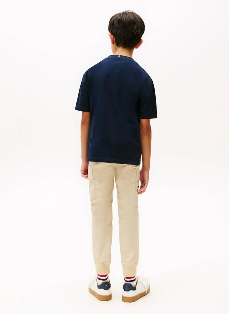 TOMMY HILFIGER Kids Flag Crew Neck T-Shirt