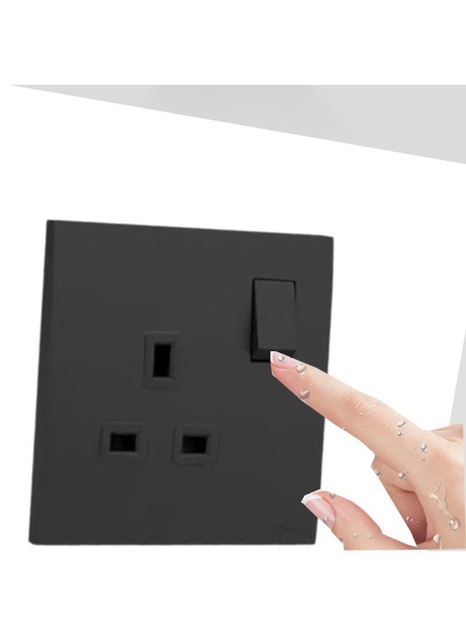 CL This 13-amp electrical outlet with a matte black piano switch is designed - Image 1