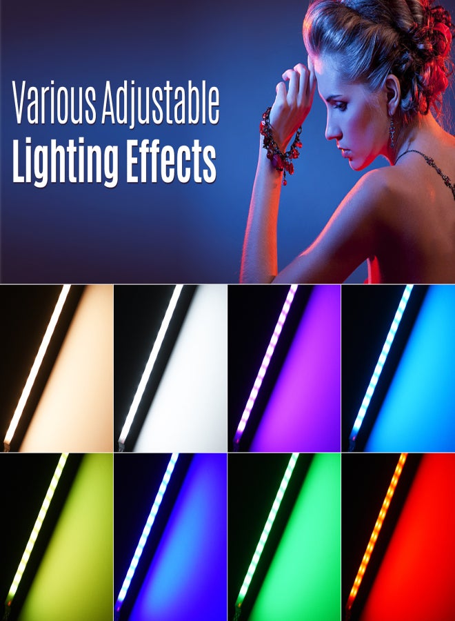 ANDOER RGB Handheld LED Light Tube Photography Fill-in Light Lamp 3000K-5700K Dimmable CRI95 Built-in Rechargeable Battery with USB Charging Cable Carry Bag - Image 4
