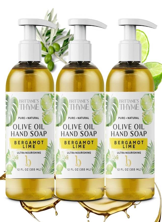 Brittanie's Thyme Brittanie’s Pure Castile Liquid Soap Refill, Bergamot Lime, 12 Ounce 3 Pack | Dish Soap, Hair & Body, Home, Gentle and Pure, Made with Natural Luxurious Oils, Vegan & Gluten Free Non-GMO - Image 1