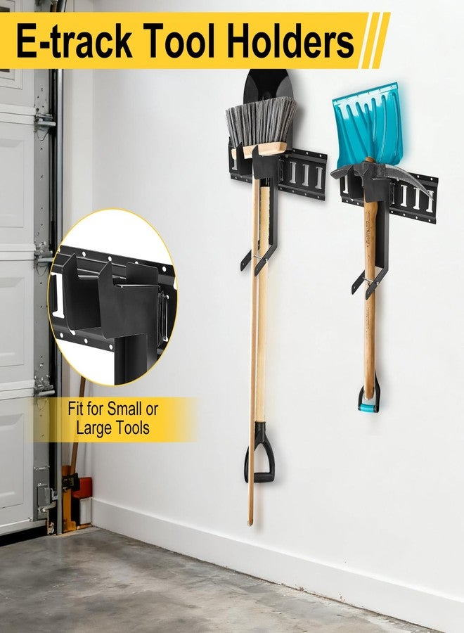 CarBole E-Track Storage Tool Holders, Heavy Duty Steel Floating Garden Kitchen Rack, Garage Shelf Wall Mounted Work Cargo Mall Organizer E Track Accessories - Image 5