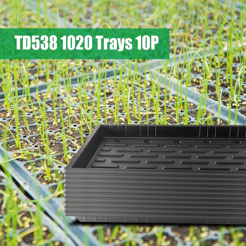 RooTrimmer 10 Pack 1020 Seed Starter Trays and 10 Pcs 72 Cell Plug Trays, Thick Durable Seedling Plastic Nursery Tray for TD538 1020 Tray Germination (10 Sets) - Image 4