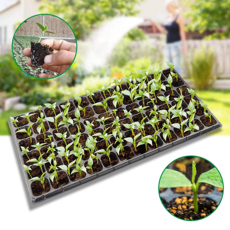 RooTrimmer 10 Pack 1020 Seed Starter Trays and 10 Pcs 72 Cell Plug Trays, Thick Durable Seedling Plastic Nursery Tray for TD538 1020 Tray Germination (10 Sets) - Image 5