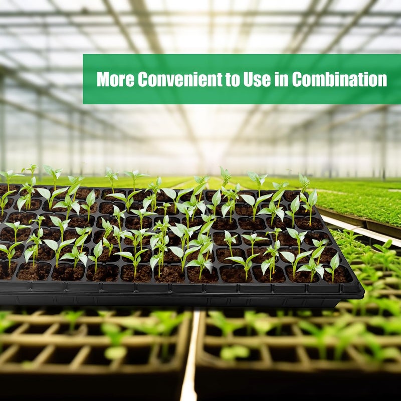 RooTrimmer 10 Pack 1020 Seed Starter Trays and 10 Pcs 72 Cell Plug Trays, Thick Durable Seedling Plastic Nursery Tray for TD538 1020 Tray Germination (10 Sets) - Image 3